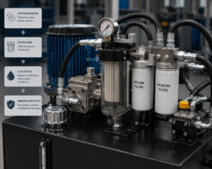 contaminazione olio idraulico