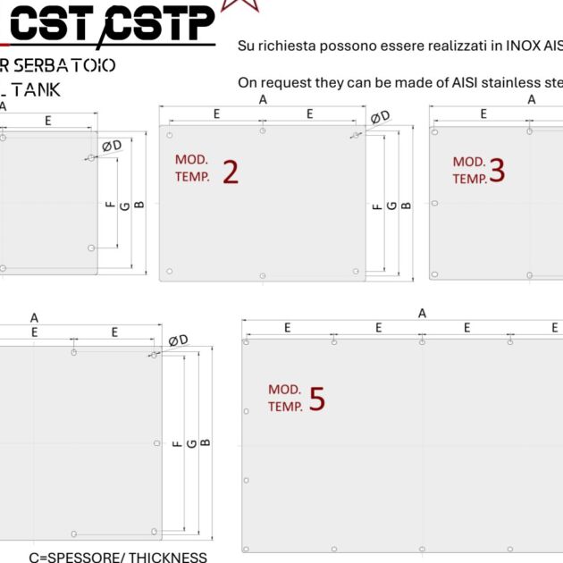 Coperchi serie CST e CSTP