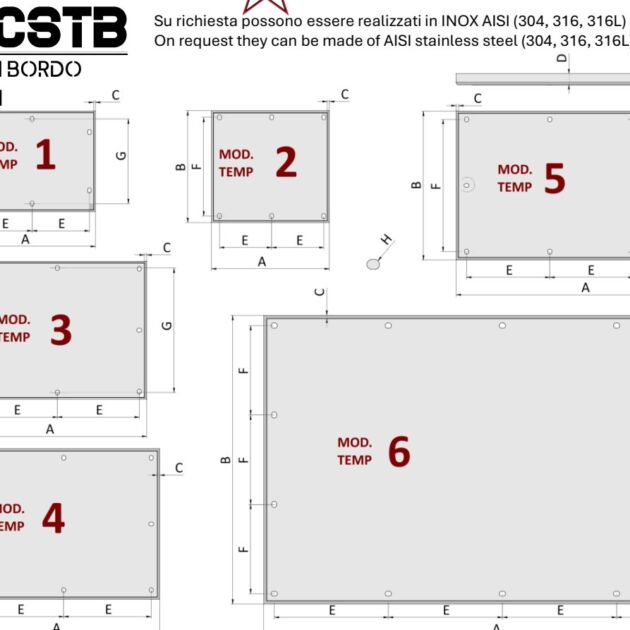 Coperchi serie CSTB