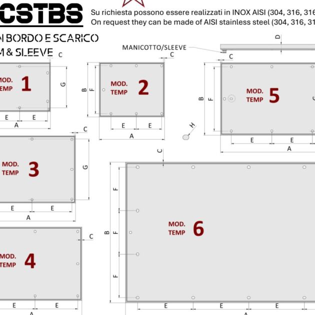 Coperchi serie CSTBS