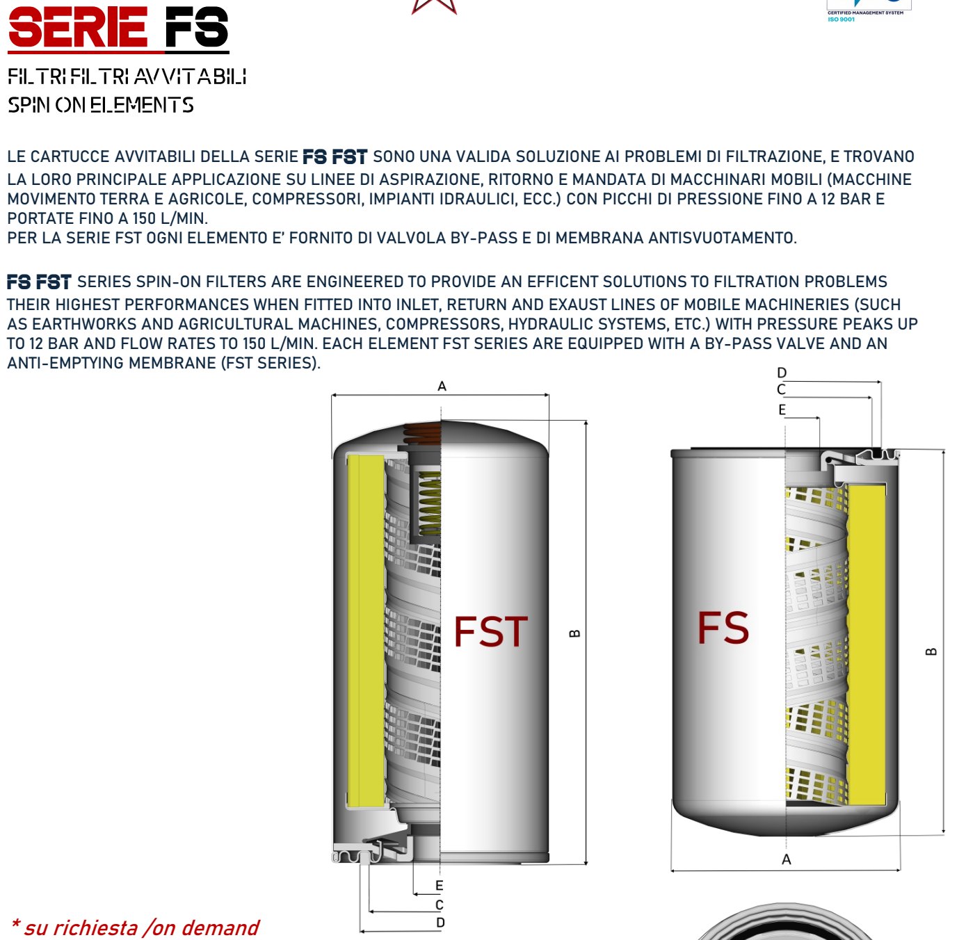 Cartucce avvitabili serie FS e FST