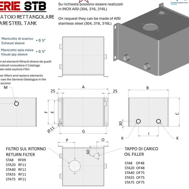 Serbatoi industriali serie STB