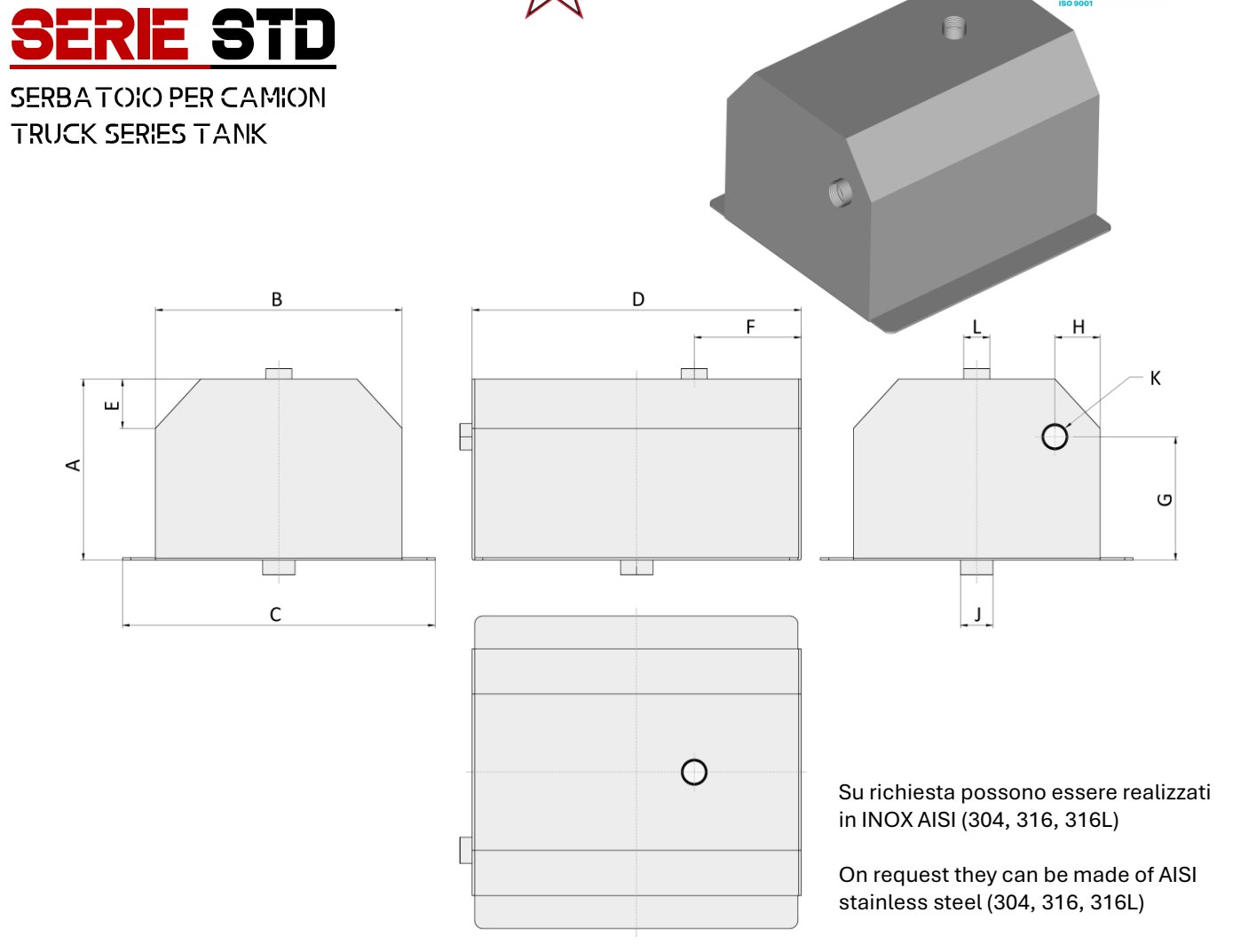 Serbatoi industriali serie STD