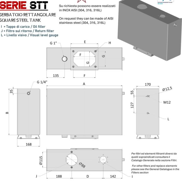 Serbatoi industriali serie STT